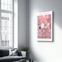 Wallity Pintura Decorativa de Vidrio Templado Multicolor 46 x 72 cm